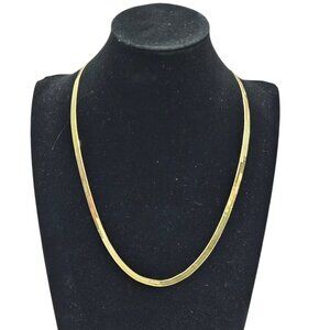 ❤️Flat Herringbone Chain Gold Tone Necklace 24"